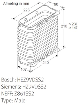 Schets flexibel verbindingsstuk