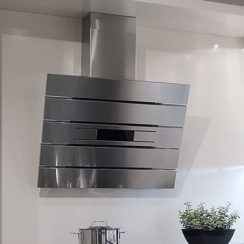 Schuine RVS afzuigkap
