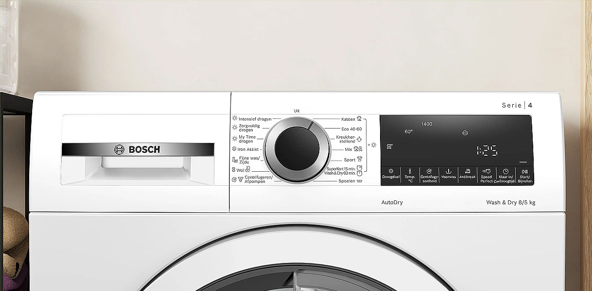 Bosch Serie 4 was-droogcombinatie als betrouwbare instap met AutoDry voor een- of tweepersoonshuishoudens