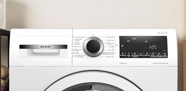 Bosch Serie 4 was-droogcombinatie als betrouwbare instap met AutoDry voor een- of tweepersoonshuishoudens