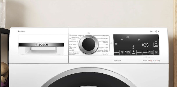 Bosch Serie 6 was-droogcombinatie met i-DOS en EcoSilence Drive als middenklasse