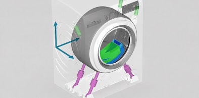 AntiVibration Design van Bosch Serie 6 dempt trillingen zodat de machine rustiger staat