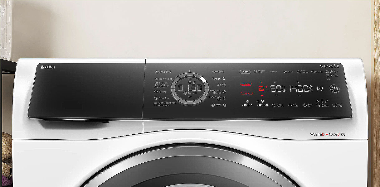 Bosch Serie 8 was-droogcombinatie als premium topmodel met i-DOS voor grote gezinnen