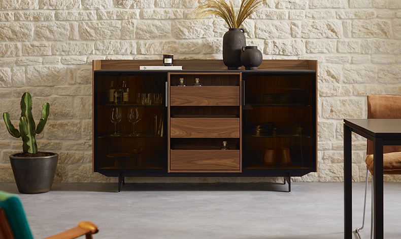 De multifunctionele sideboards brengen weelde in keuken, eetruimte en woonruimte.