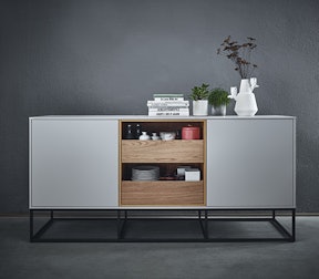 Sideboard op onyx zwart frame rek