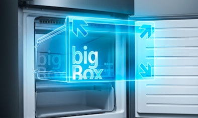 De bigBox biedt extra ruimte nodig in je vriezer.