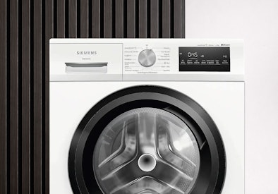 Siemens iQ300 wasmachine met iQdrive motor en iSensoric bedieningspaneel