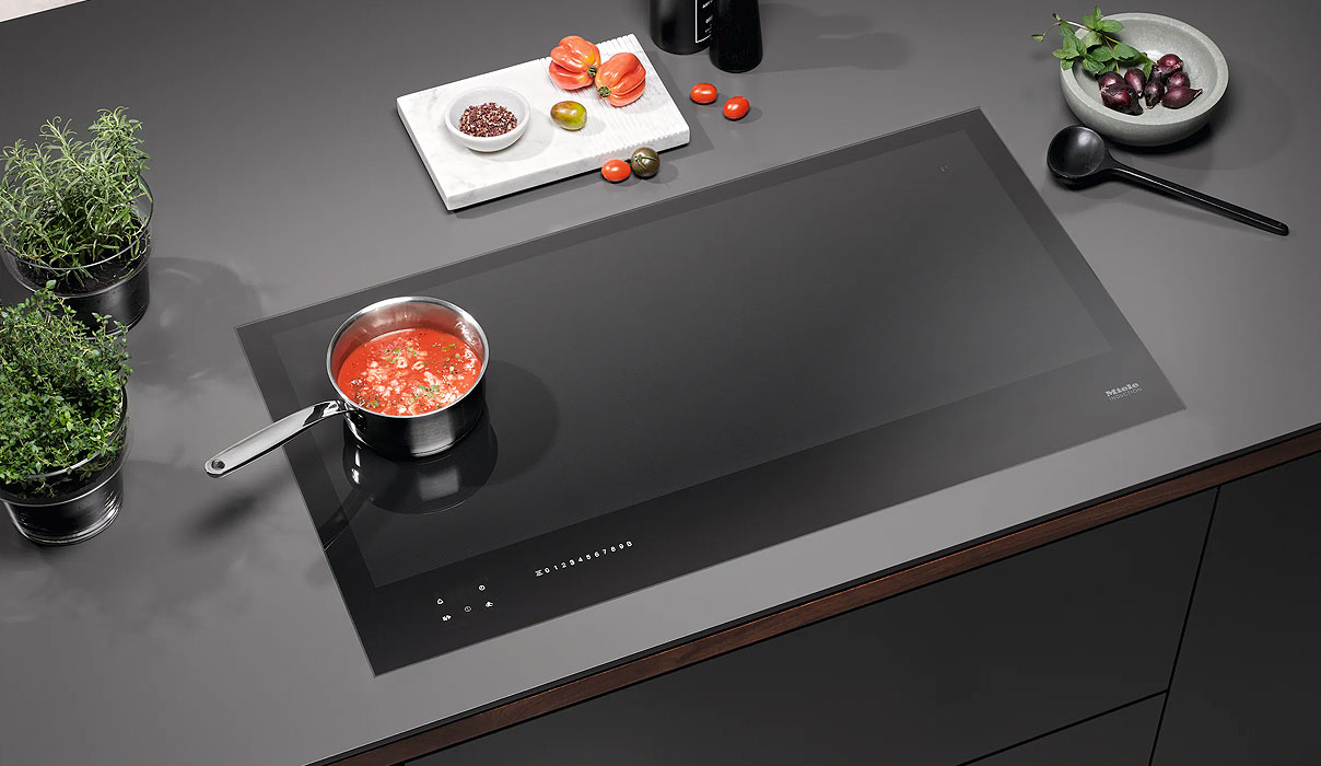 Miele SilentMove technologie inductiekookplaat geruisloos pannen verschuiven stil koken