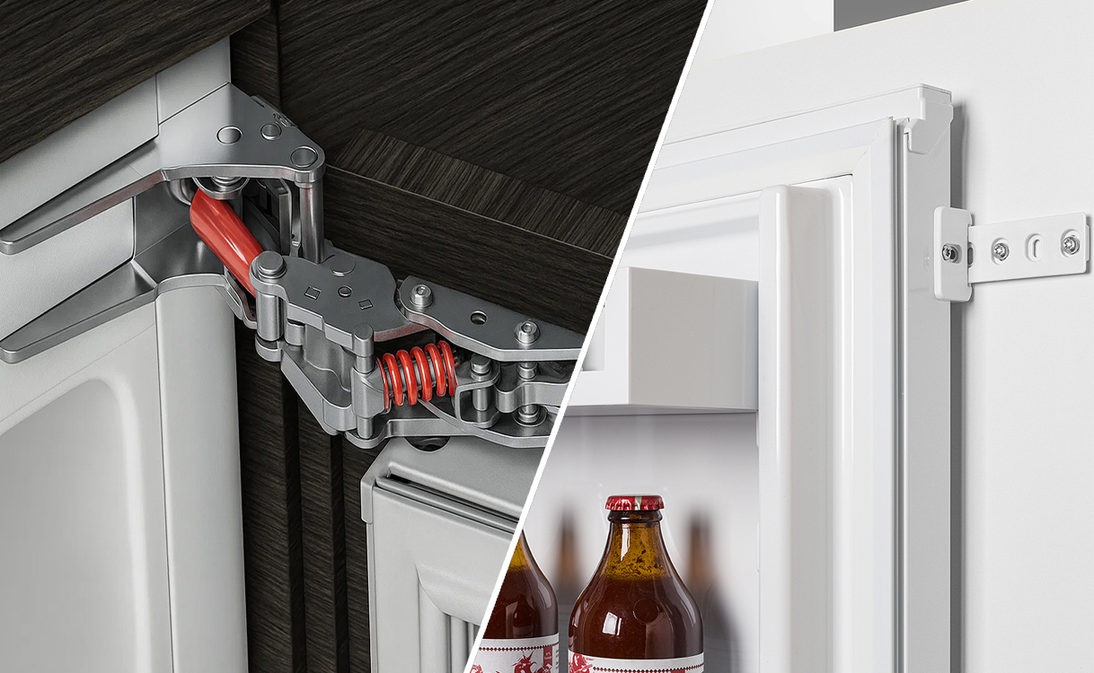 Vergelijking van sleepdeur- en deur-op-deur scharniersystemen voor inbouwkoelkasten