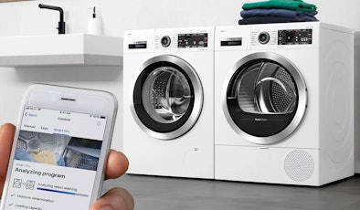 Slimme Bosch wasmachine met Home Connect.