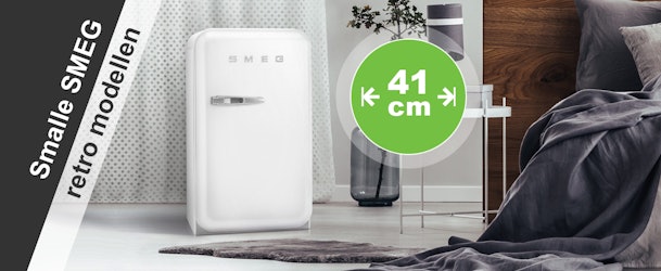 Smalle retro koelkast van SMEG (41 cm smal)