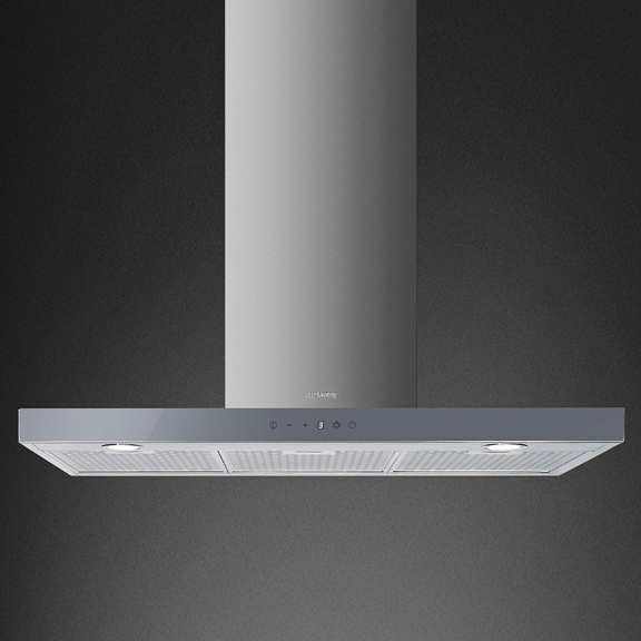 Wandschouw afzuigkap uit Smeg's Linea-serie