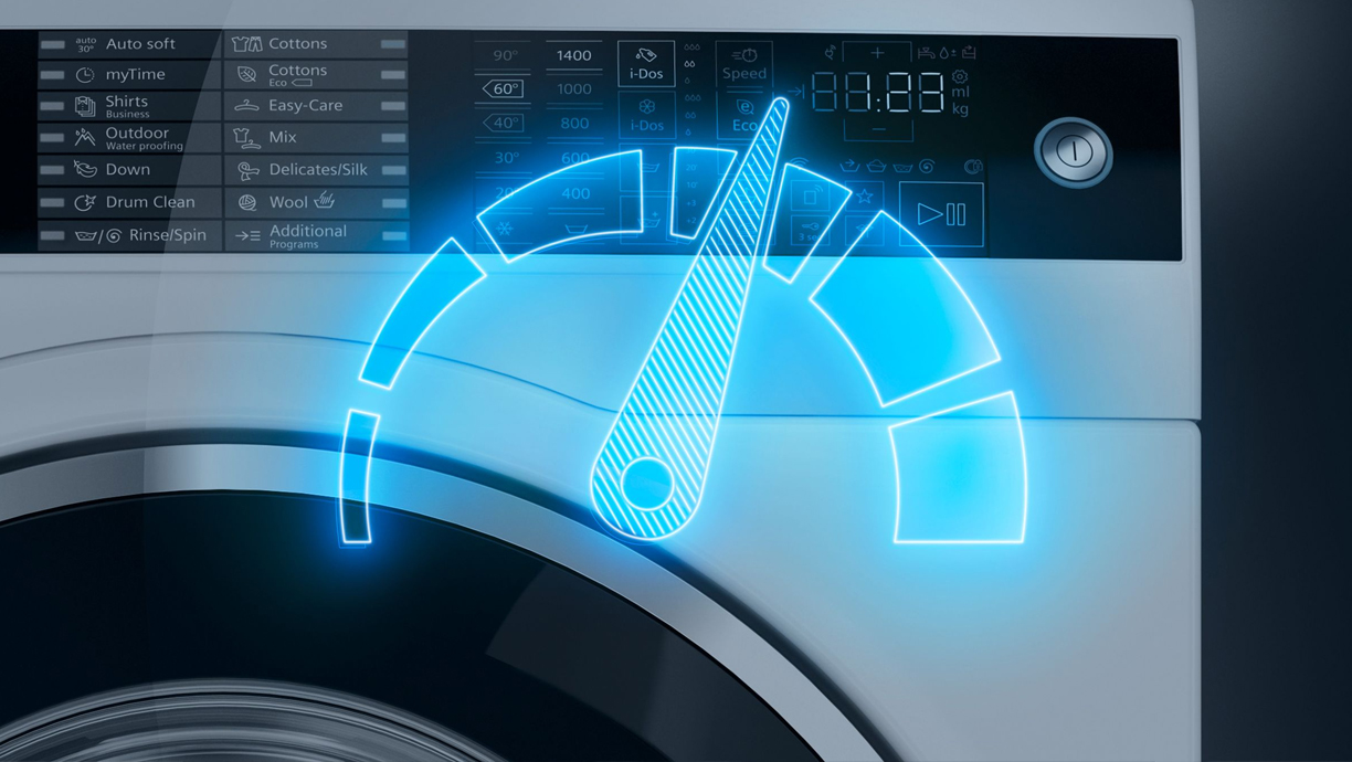 Altijd snel en zuinig wassen met Siemens varioSpeed functie.