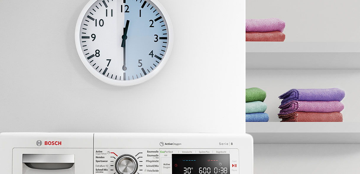 Bosch wasmachine met SpeedPerfect functie voor kortere wastijd