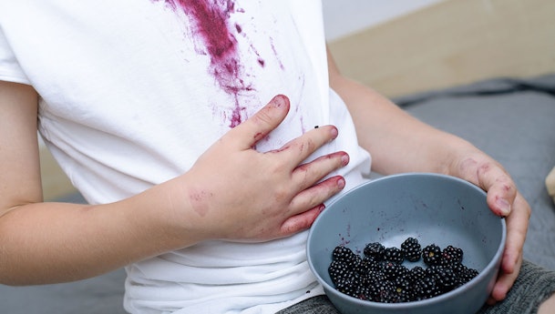 Kleding met hardnekkige vlekken zoals bessen niet geschikt voor SpeedPerfect