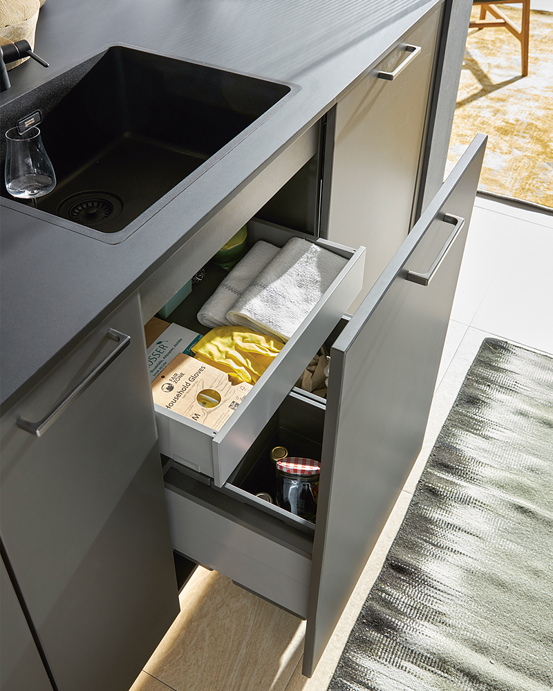 Spoel-onderkast systeem.