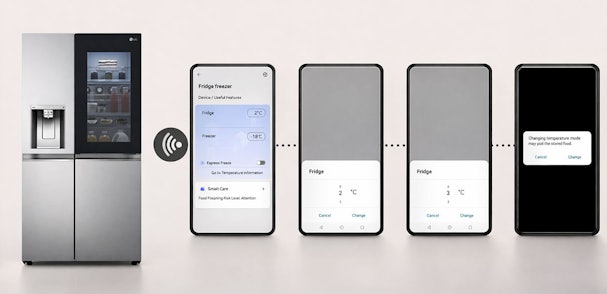 LG ThinQ status en temperatuur monitoren