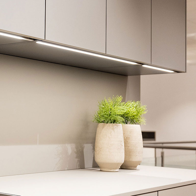 Stijlvolle bovenkast verlichting