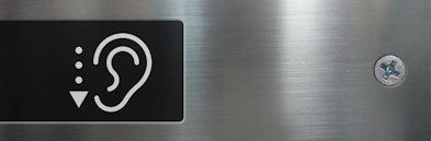 AEG vaatwasser display toont stil programma symbool met oor en geluidsniveau indicator