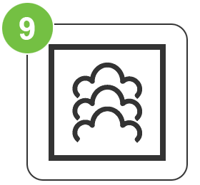 Stoomfunctie ovensymbool voor bereiden met waterdamp