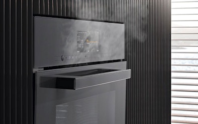 Miele stoomoven met stoomreductietechnologie voor veilige bediening zonder stoomwolken