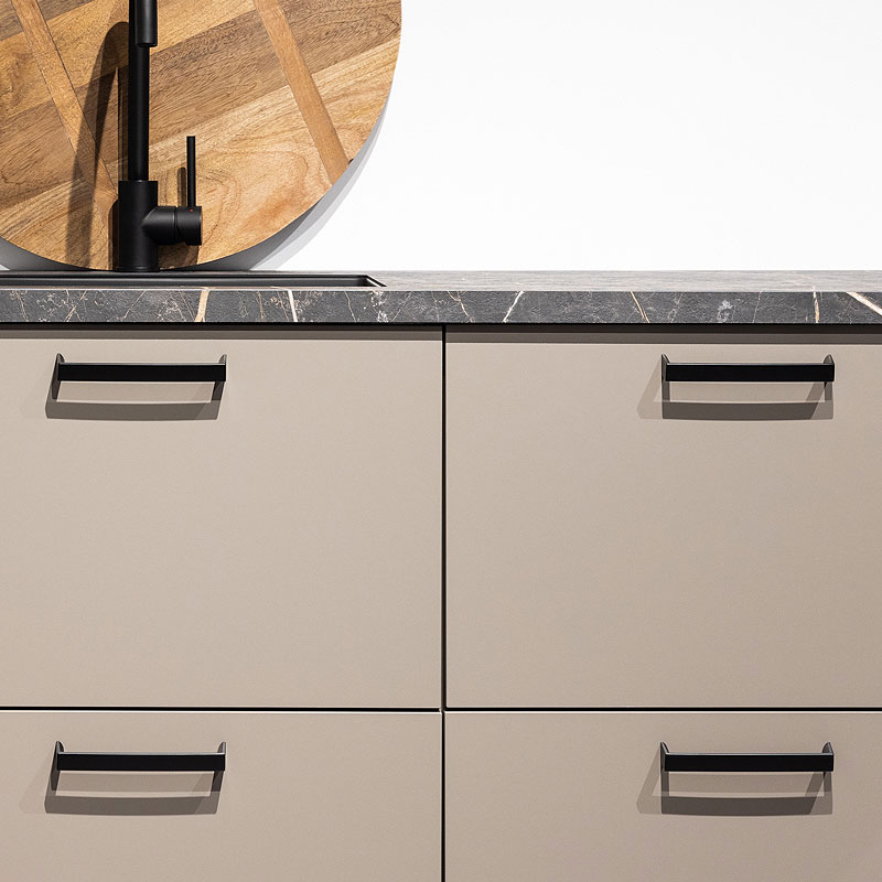 Strakke beige kunststof fronten