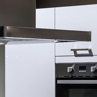 Strakke eiland afzuigkap