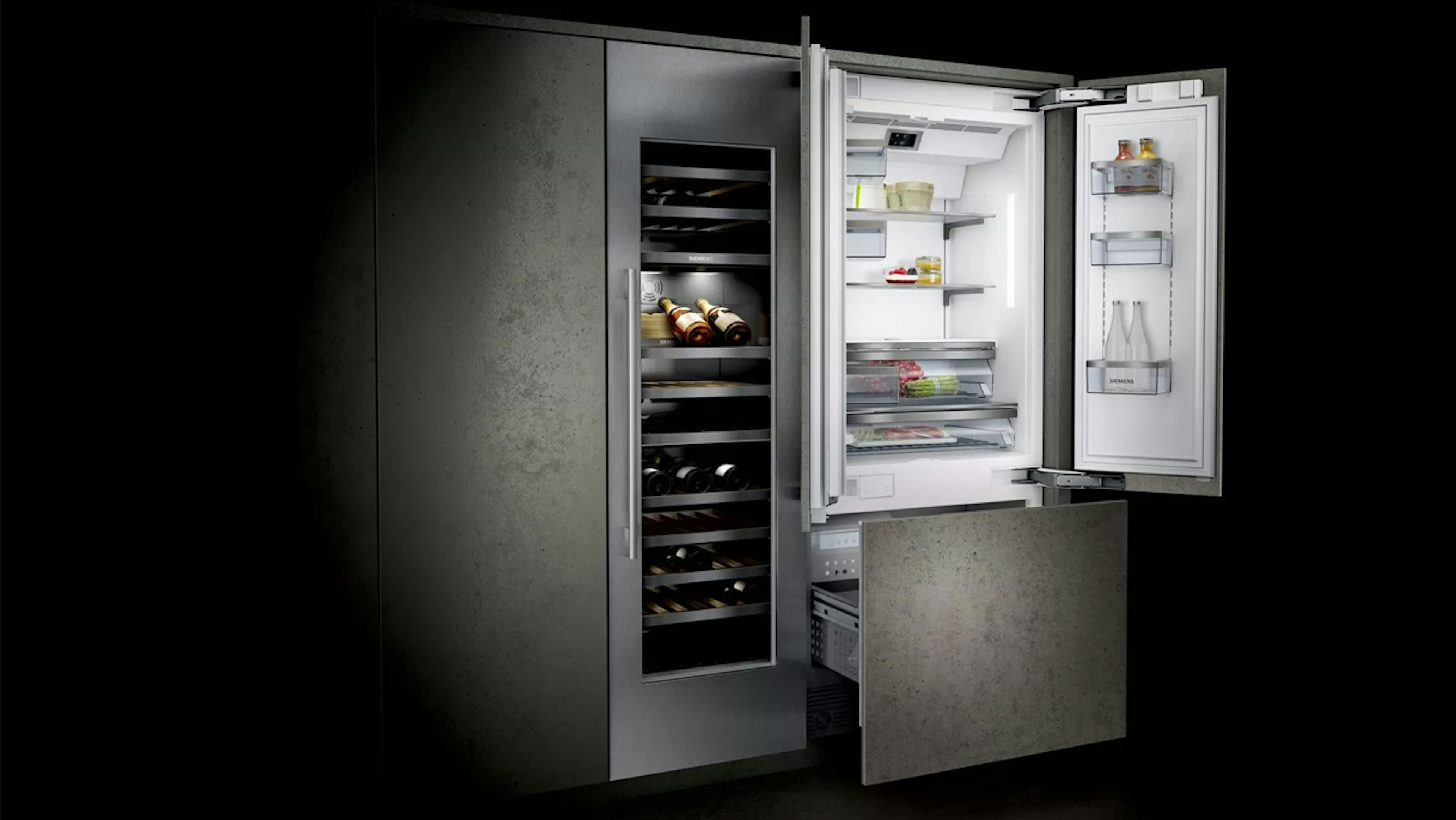 Siemens studioline koelkast vriezer combinatie