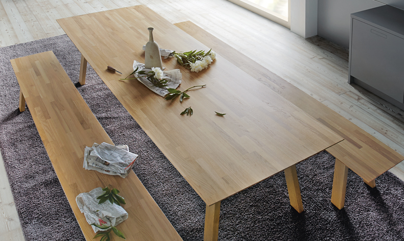 Met next125 Tafel & Bank creëert u een vloeiende overgang tussen de keuken en de leefruimte.