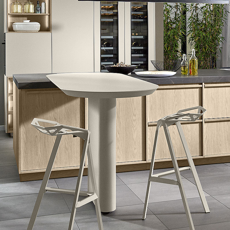 Slanke tafelmodule in licht design.