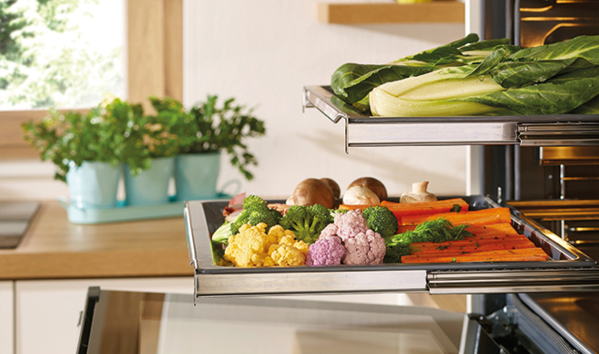 Telescoopgeleiders in Pelgrim oven.