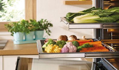 Telescoopgeleiders in Pelgrim oven.