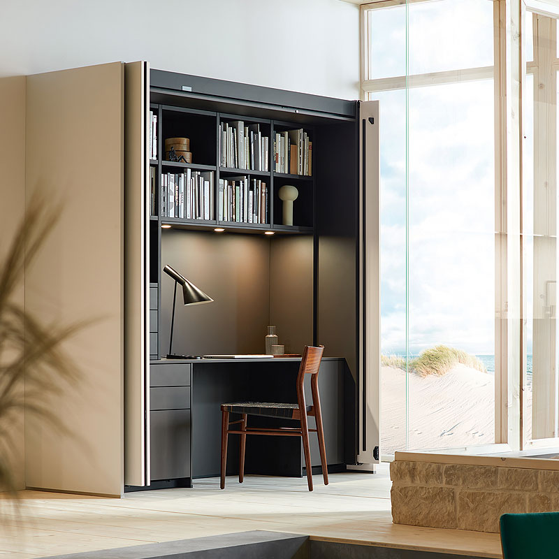 Thuiskantoor in kast