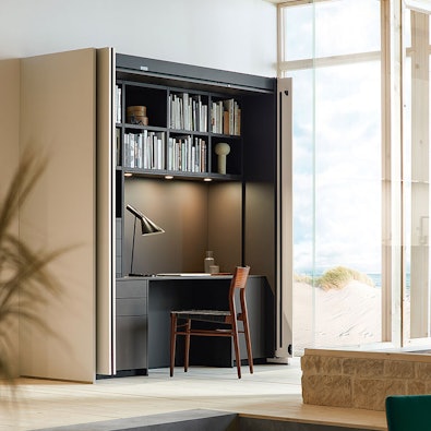 Thuiskantoor in kast