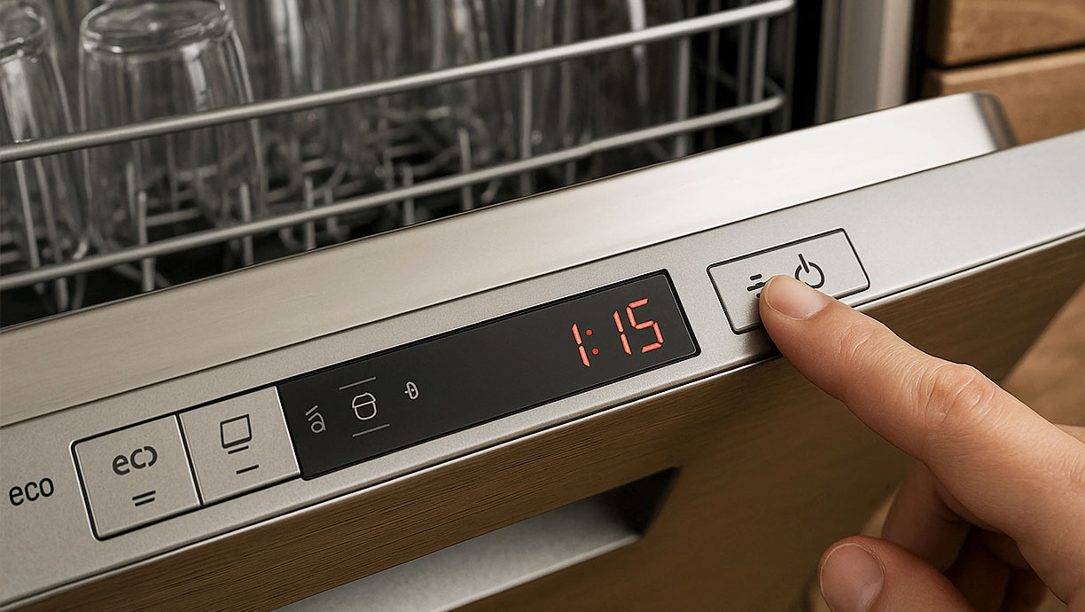 Electrolux vaatwasser met TimeManager-functie voor kortere afwastijd.