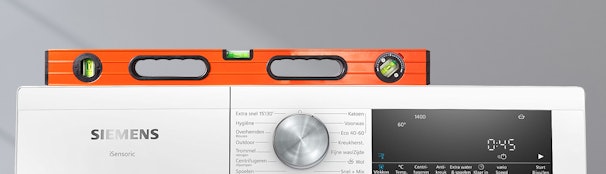 Tip 8. Zorg dat je wasmachine waterpas staat.