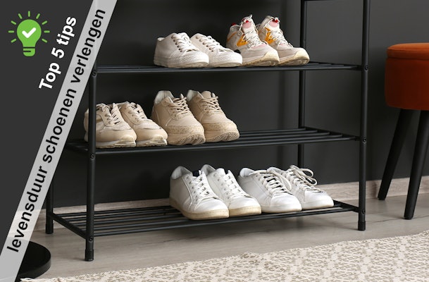 Top 5 tips om de levensduur van je schoenen te verlengen.