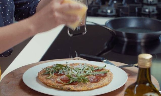 Tortilla met aardappel en uitgebakken chorizo