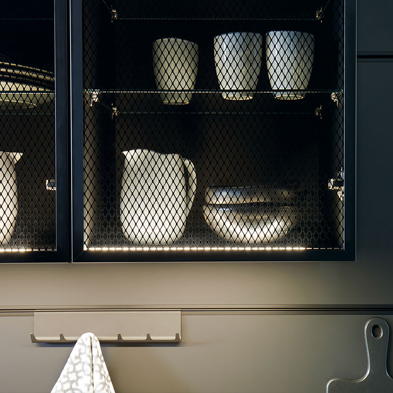 Trendy bovenkastjes met geruite glasdeurtjes