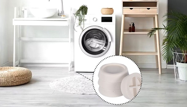Trillingsdempers onder wasmachine
