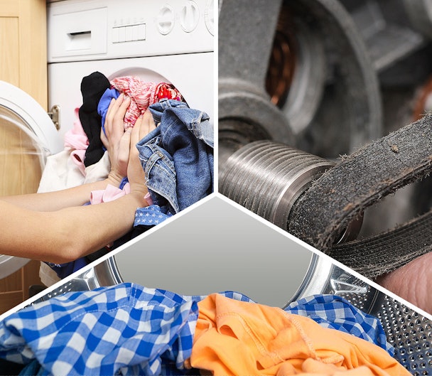 Wasmachine trommel draait niet: wasgoed herverdelen en aandrijfriem controleren