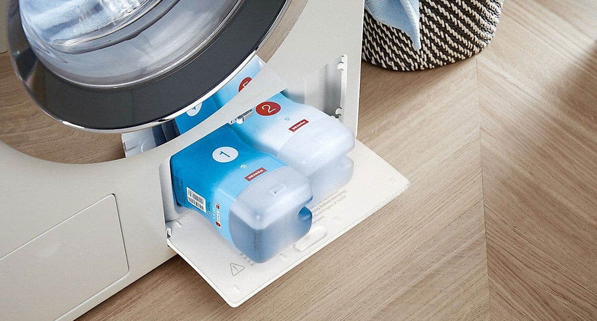 Miele TwinDos automatische dosering met UltraPhase wasmiddel voor optimale wasresultaten