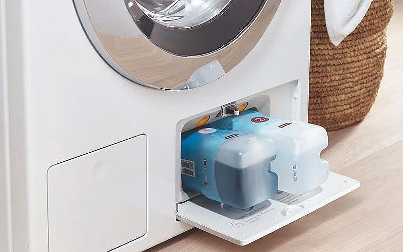 Miele wasmachine met TwinDos automatische dosering en geïntegreerde UltraPhase wasmiddelflacons