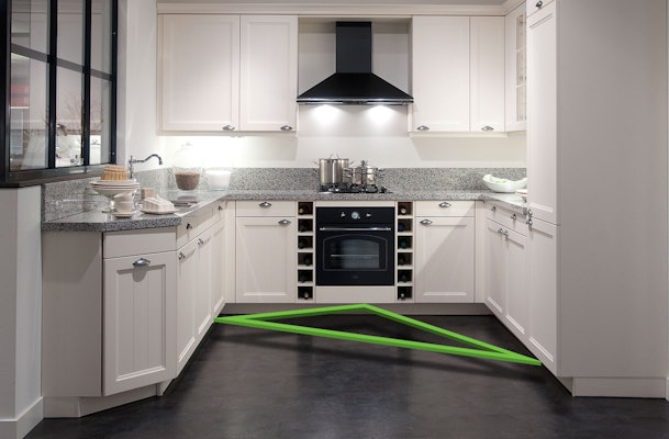 De U-vorm is ideaal voor een efficiënte werkdriehoek