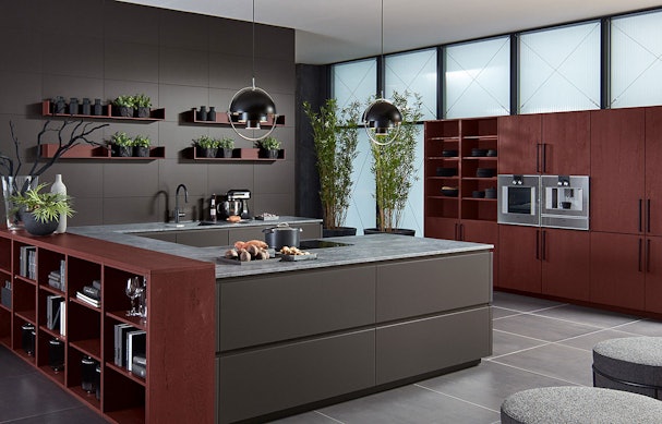 U-vormige woon keukenopstelling