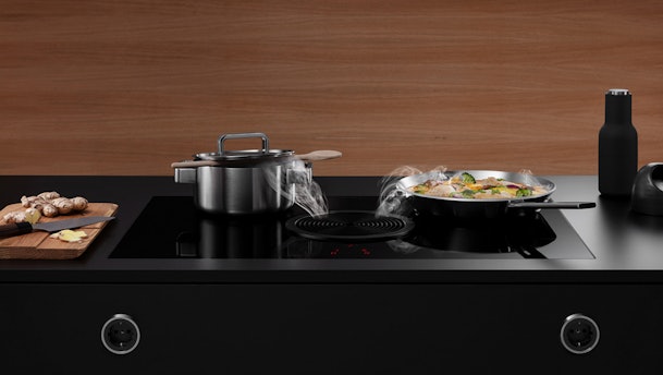 Uiterst stille kookplaat afzuiging.