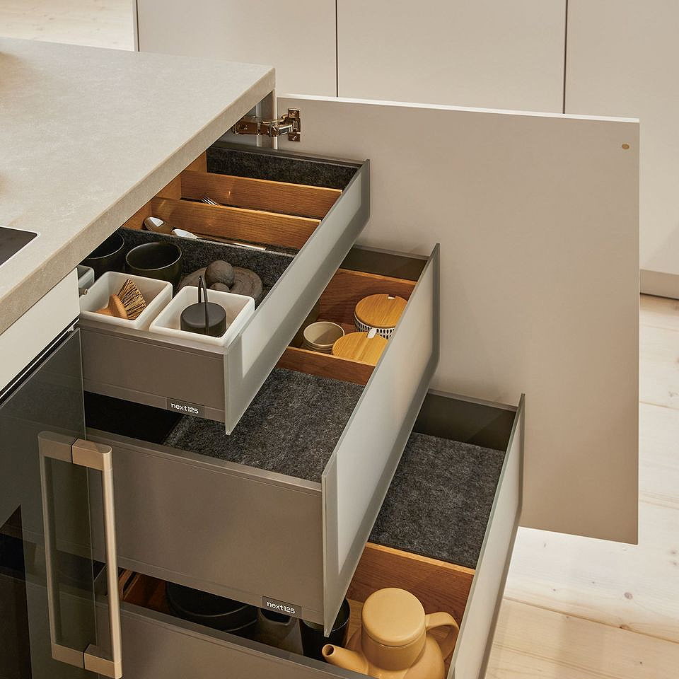 De praktische Flex-Boxen van echt hout en gevormd vlies.