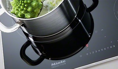 Miele-kookplaten zijn te koop met verschillende soorten verwarming.