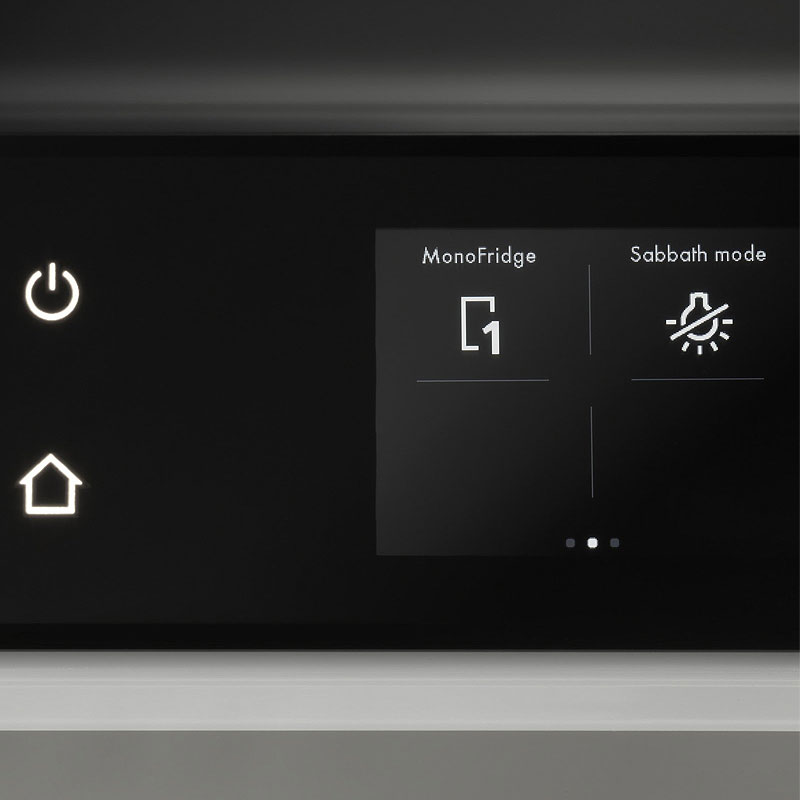 V-ZUG MonoFridge display met bediening voor flexibel omschakelen van vriezer naar koelkast