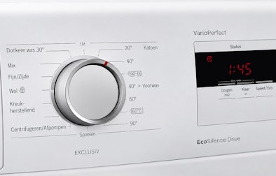 VarioPerfect van Bosch waarmee je een wasprogramma sneller of juist zuiniger draait